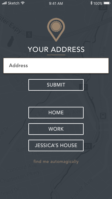 An early mockup for the CraftHounds purchase flow on iOS native app interface. External link to Adobe XD click-through.